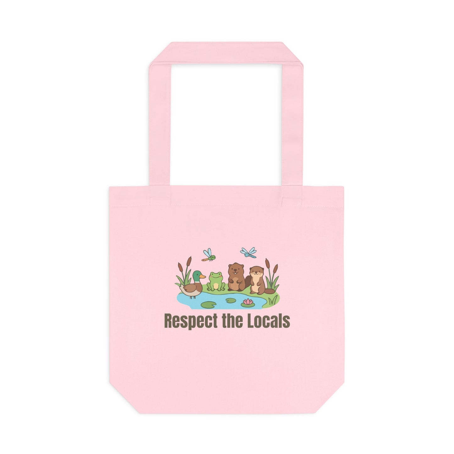 Respect The Locals (Pond) Cotton Tote Bag