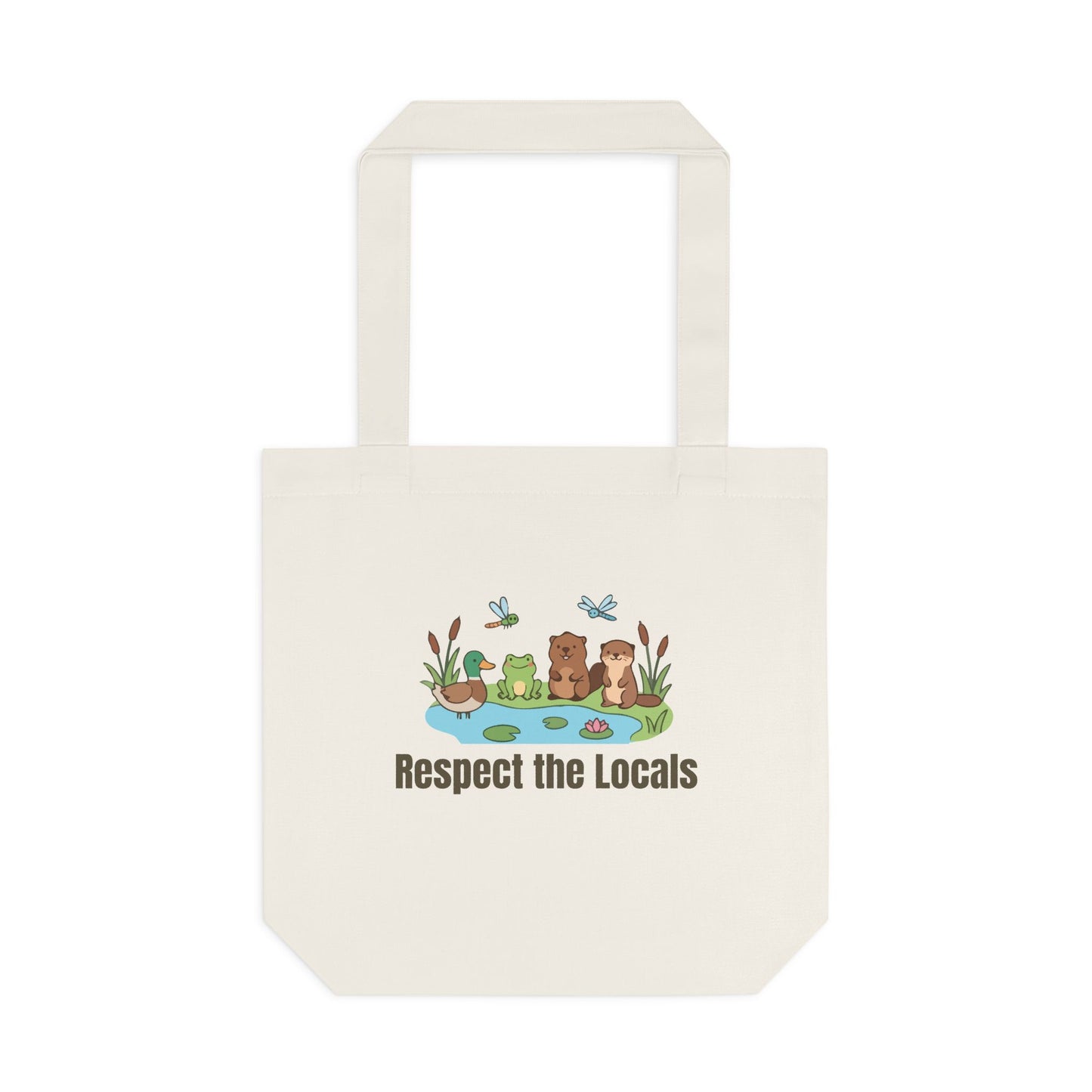 Respect The Locals (Pond) Cotton Tote Bag