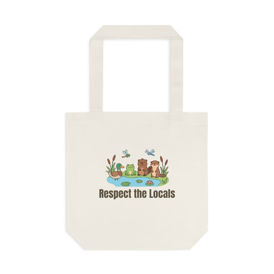 Respect The Locals (Pond) Cotton Tote Bag