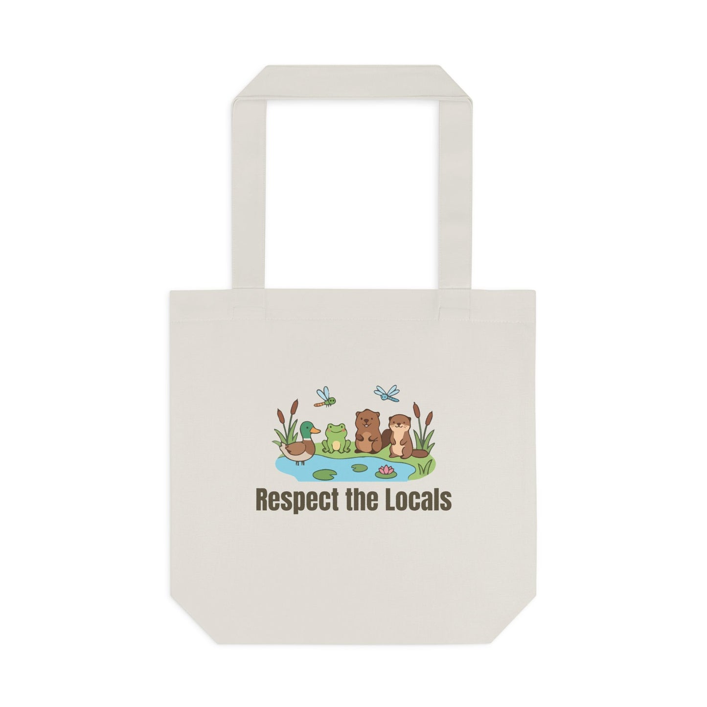 Respect The Locals (Pond) Cotton Tote Bag