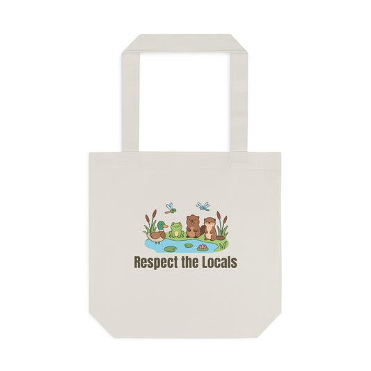 Respect The Locals (Pond) Cotton Tote Bag