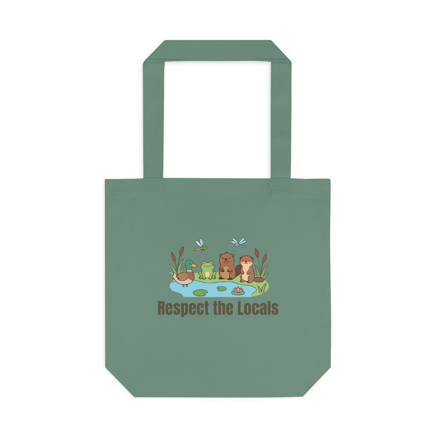 Respect The Locals (Pond) Cotton Tote Bag