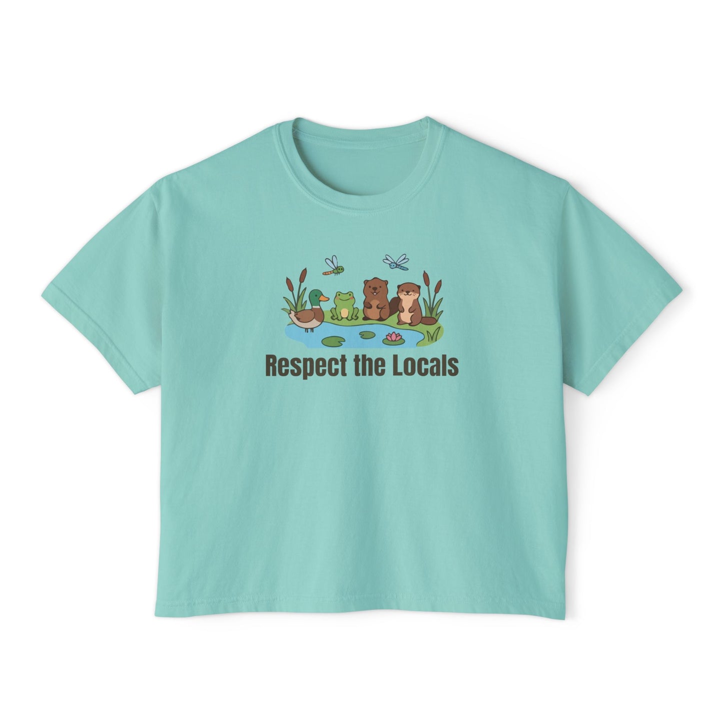 Respect The Locals (Pond) Women's Boxy Tee