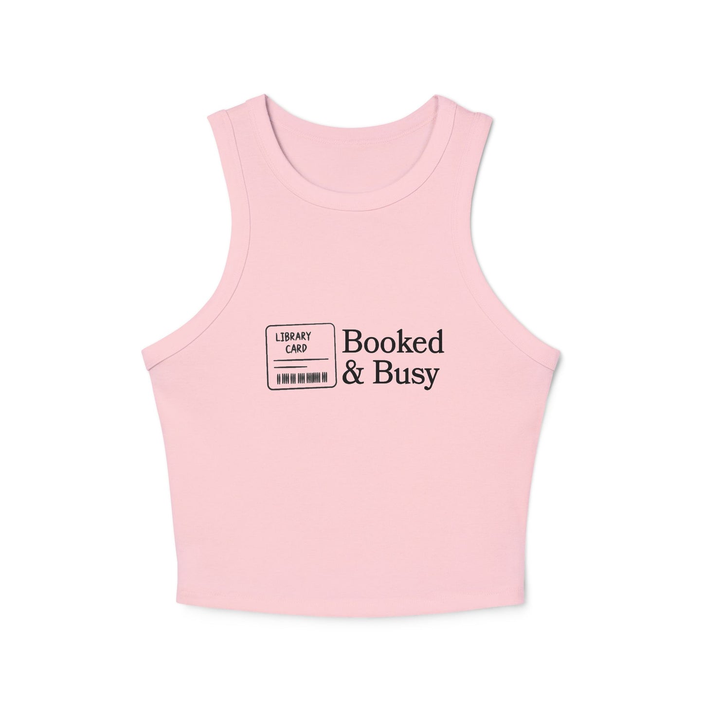 Booked & Busy Women's Micro Rib Racer Tank Top