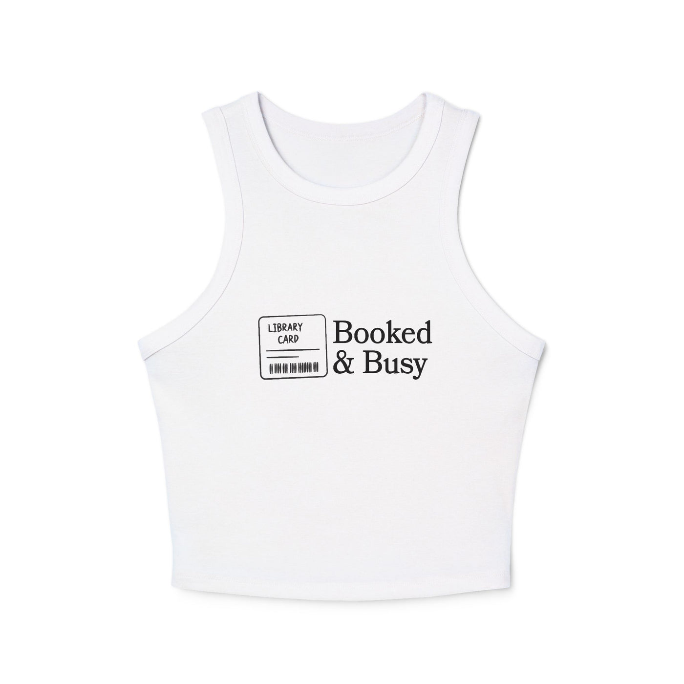 Booked & Busy Women's Micro Rib Racer Tank Top