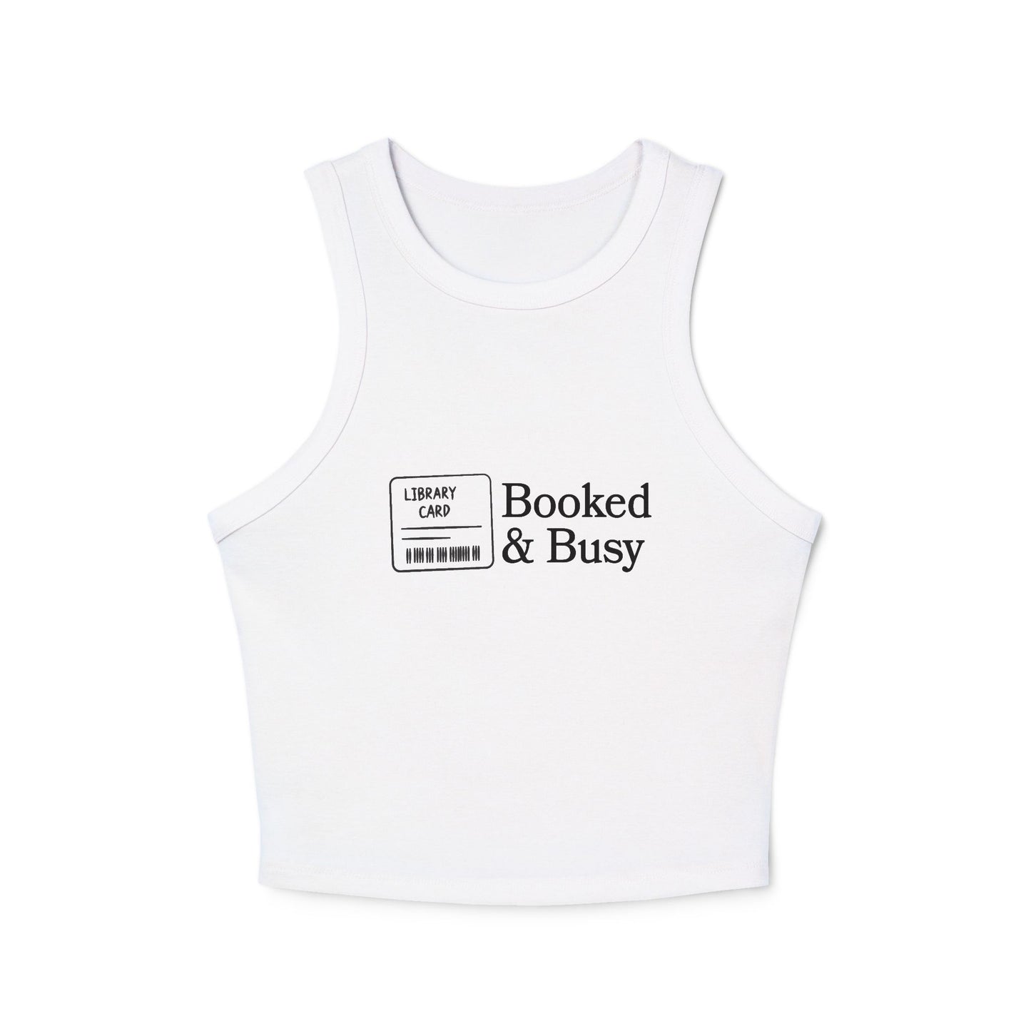 Booked & Busy Women's Micro Rib Racer Tank Top