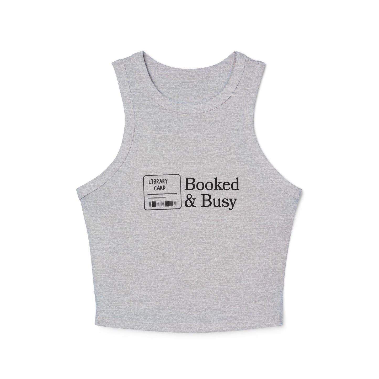 Booked & Busy Women's Micro Rib Racer Tank Top