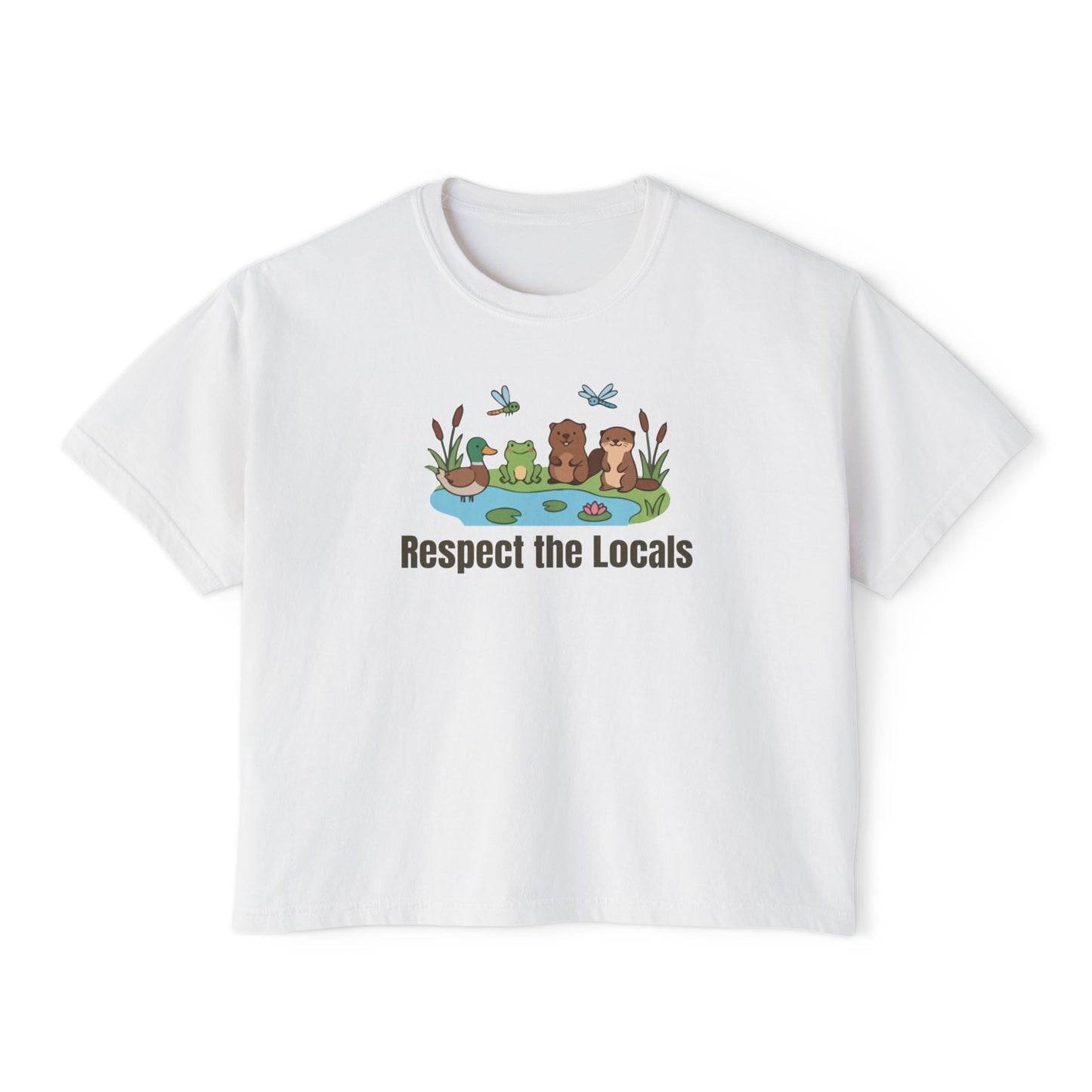 Respect The Locals (Pond) Women's Boxy Tee