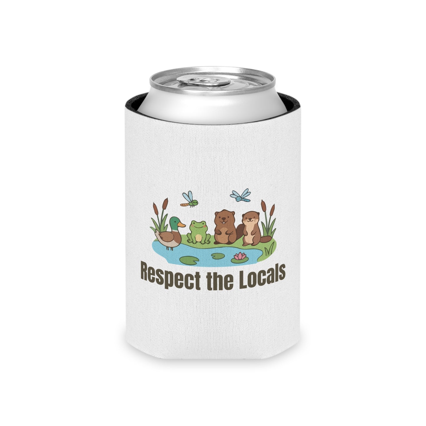 Respect The Locals (Pond) Can Cooler