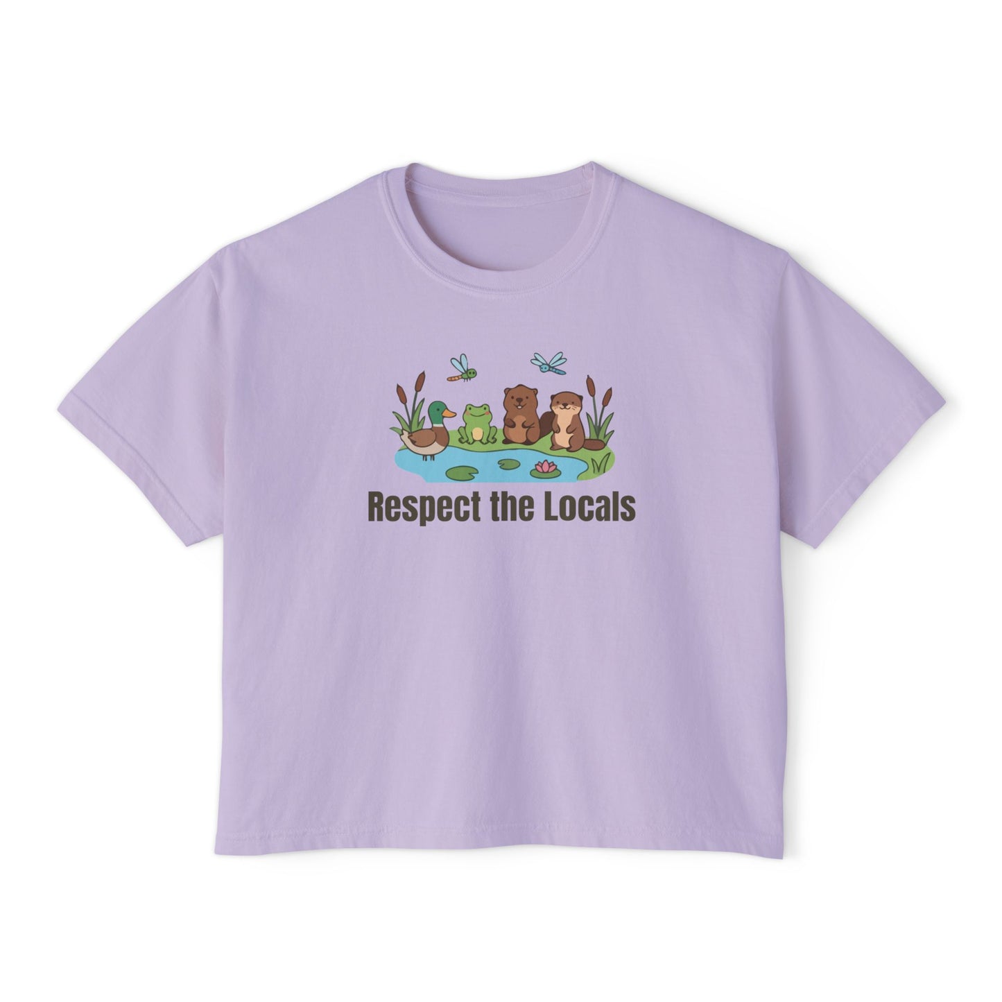 Respect The Locals (Pond) Women's Boxy Tee