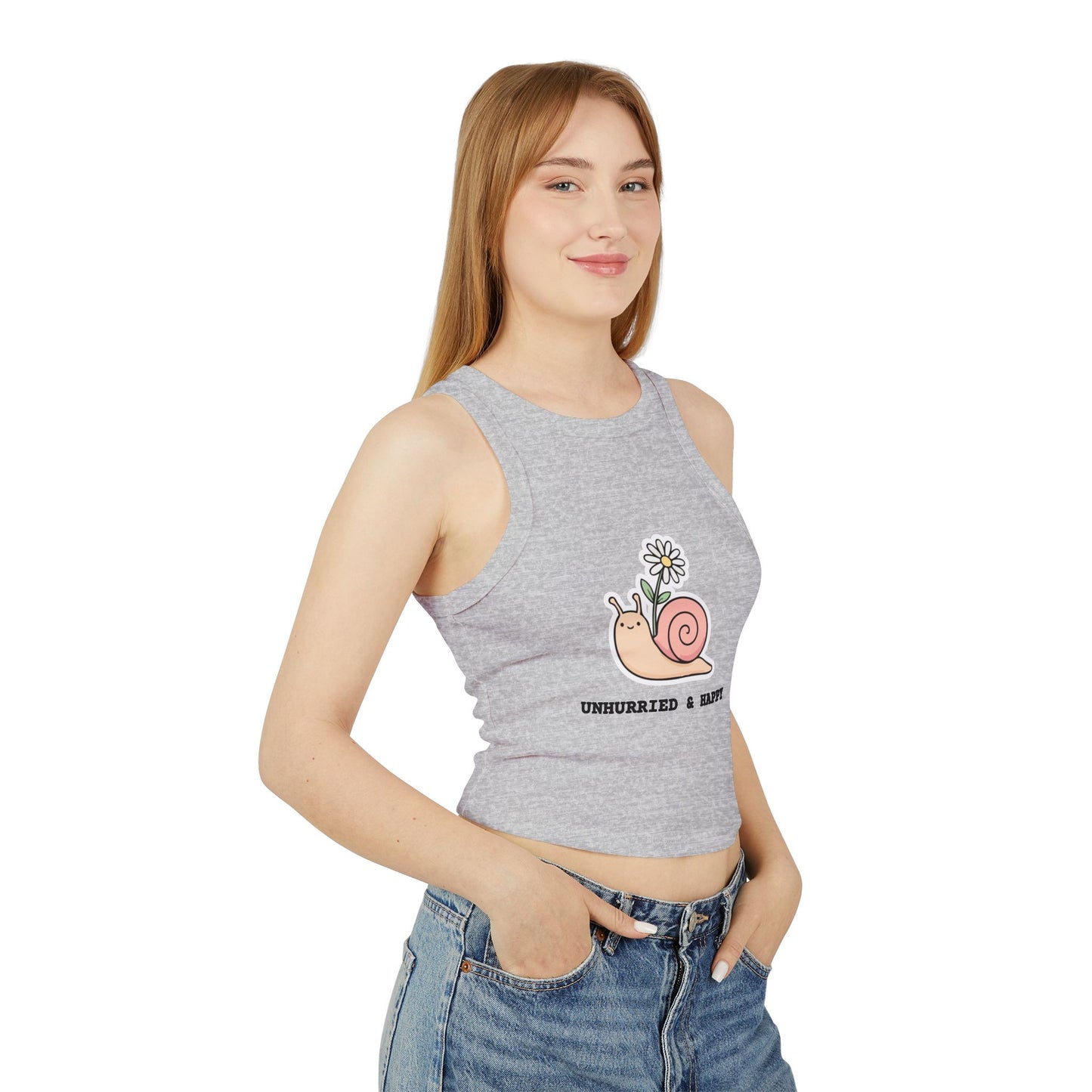 Unhurried Women's Micro Rib Racer Tank Top