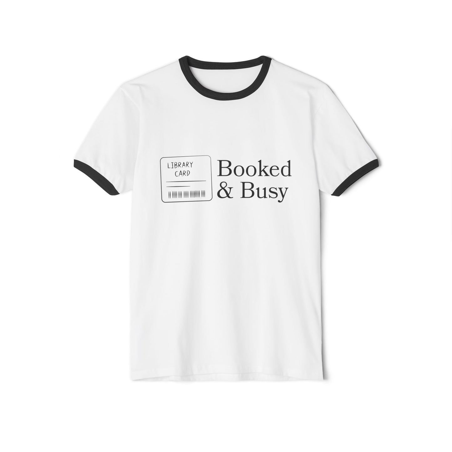 Booked & Busy Unisex Cotton Ringer T-Shirt