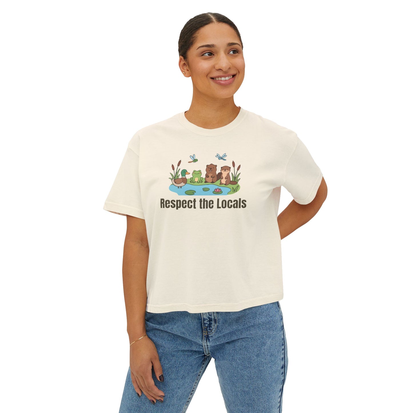 Respect The Locals (Pond) Women's Boxy Tee