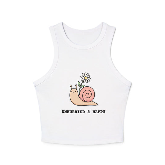 Unhurried Women's Micro Rib Racer Tank Top