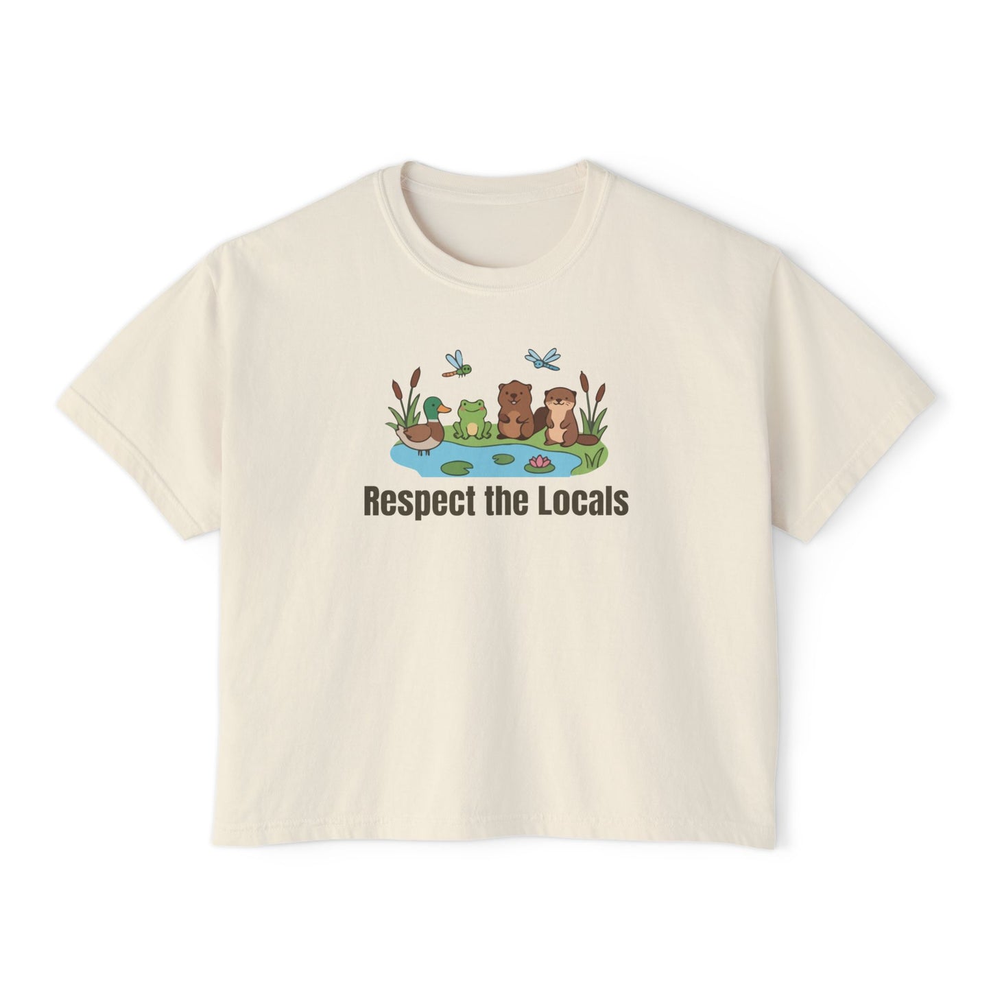 Respect The Locals (Pond) Women's Boxy Tee